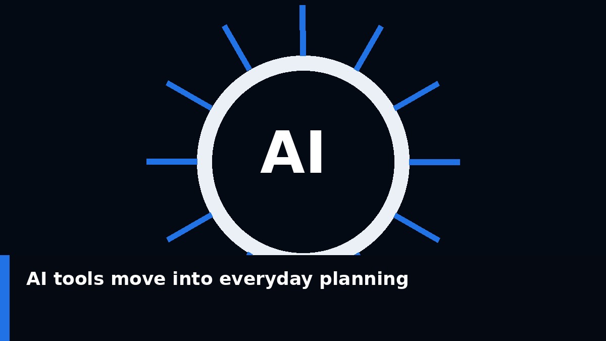 Illustration of artificial intelligence tools used for everyday planning