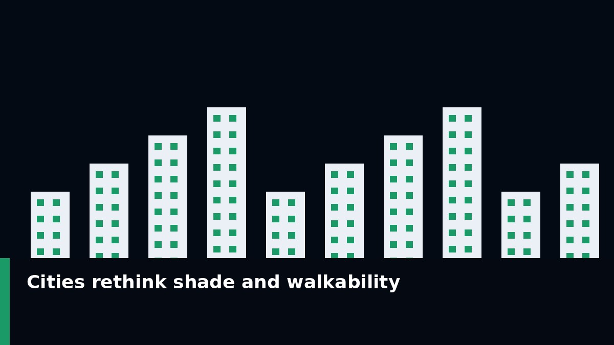 Illustration of a shaded and walkable city street