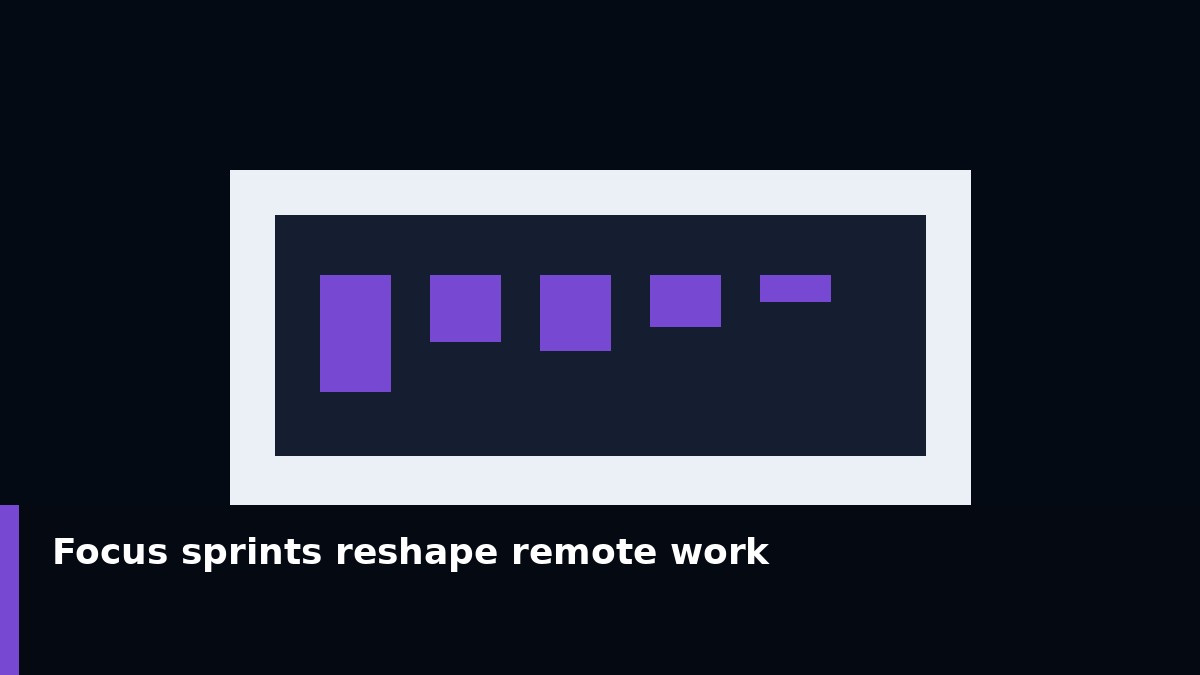 Illustration of structured focus sessions for remote work