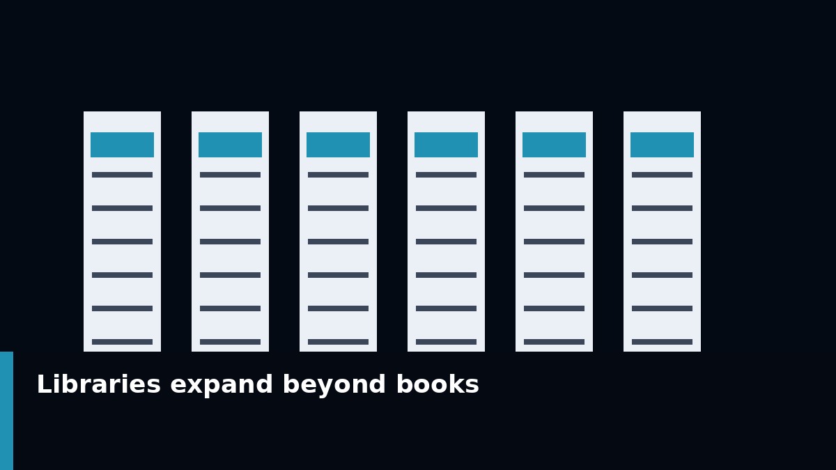 Illustration of a modern community library