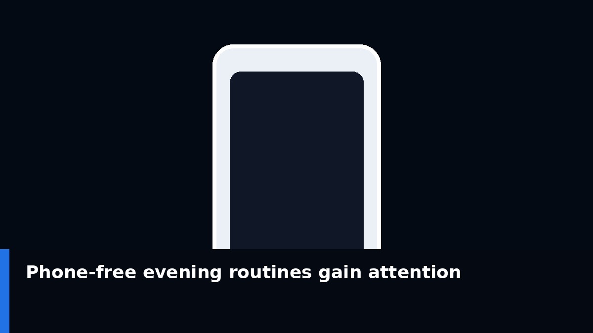 Illustration of a smartphone set aside for a screen-free evening